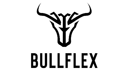 Bullflex Rubbers logo: A bold and distinctive logo featuring the name 'Bullflex Rubbers' with a powerful bull icon incorporated.